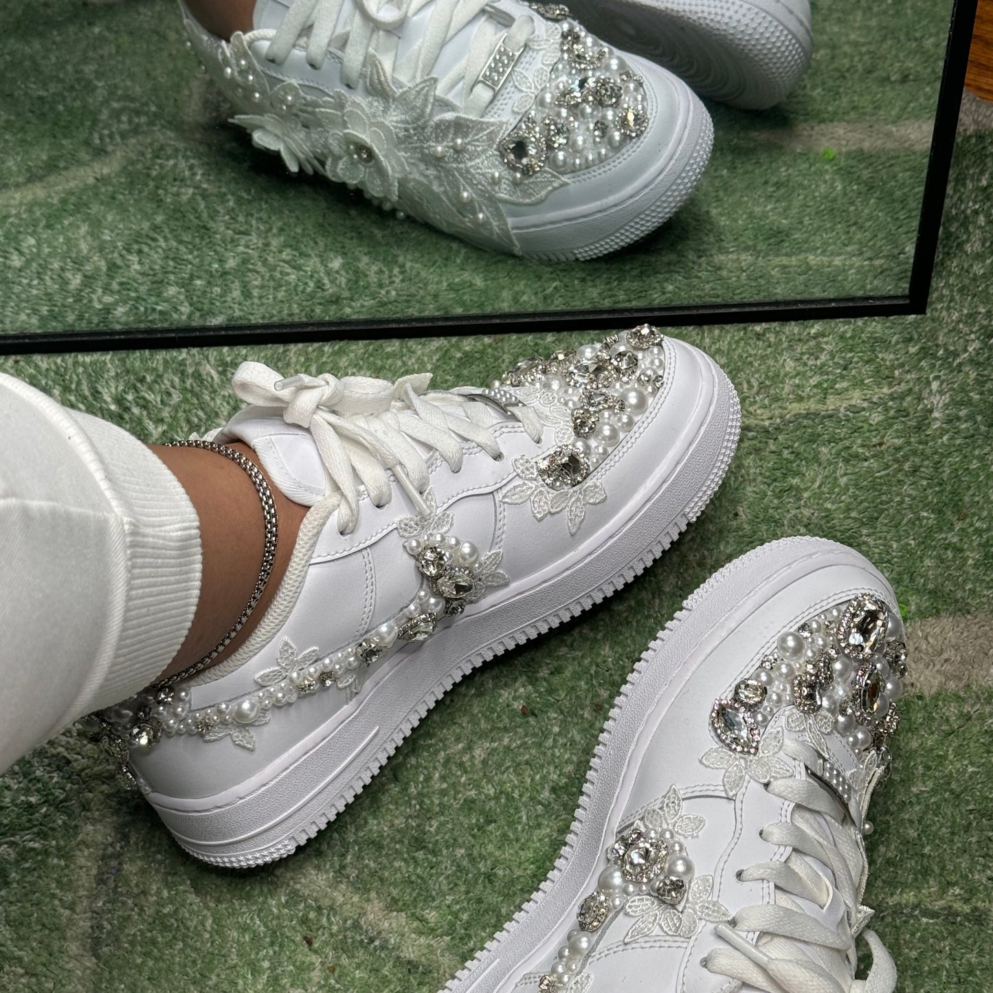 " Glacier Girl " Custom Air Force 1's ( Adults )