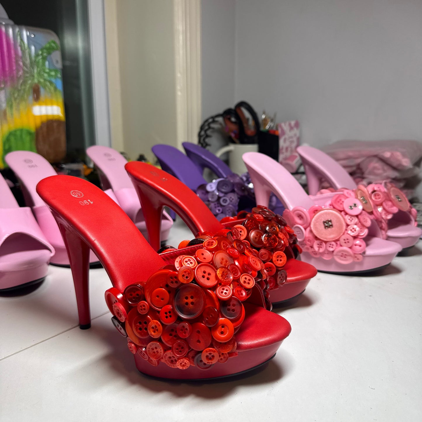 Create Your Own Button Pumps + Custom Head Band