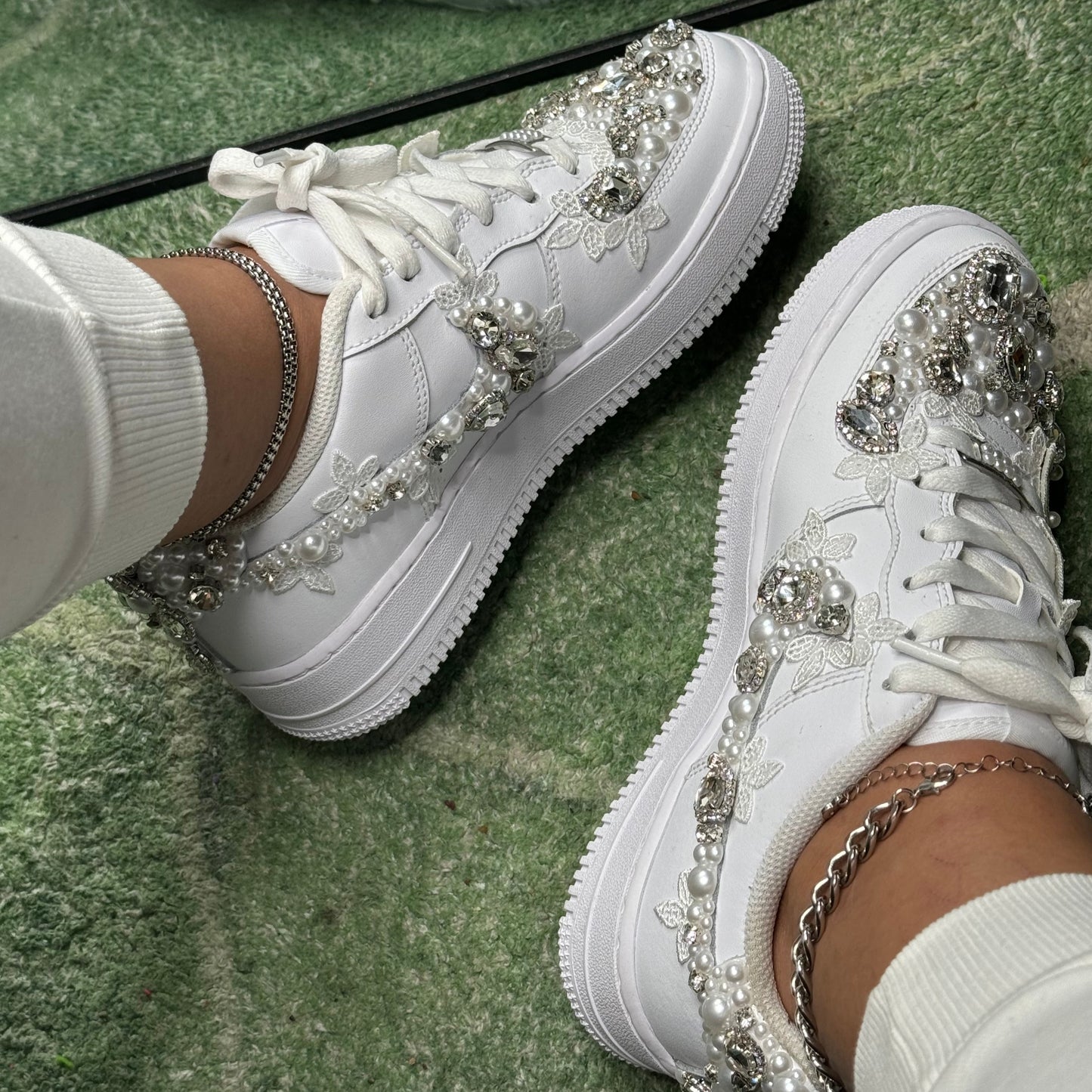 " Glacier Girl " Custom Air Force 1's ( Adults )